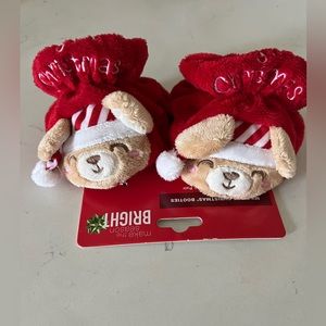 Newborn-6 mths Christmas Booties